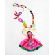 I Love Mexico Senorita Doll Necklace