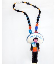 I Love Mexico Senor Doll Necklace